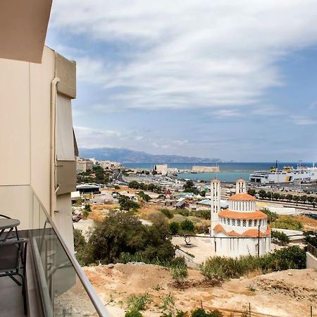 Minimal Loft Art With Sea View Over Heraklion Harbour Eksteriør billede